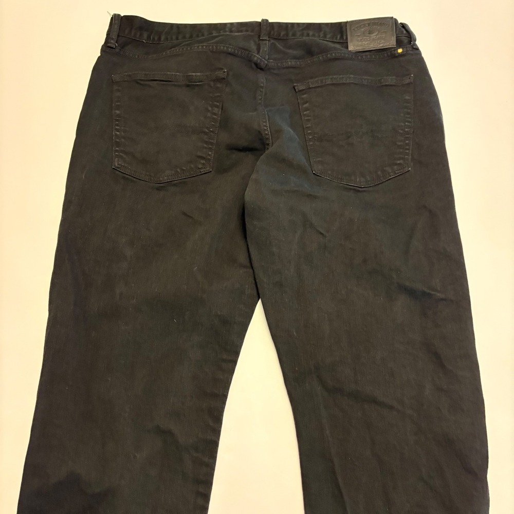 Lucky Brand 221 Original Straight Jeans Mens 38x30 Black Dark Wash Denim
